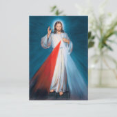 イエスキリスト神の慈悲イエスの聖なるハート サンキューカード (スタンド正面)