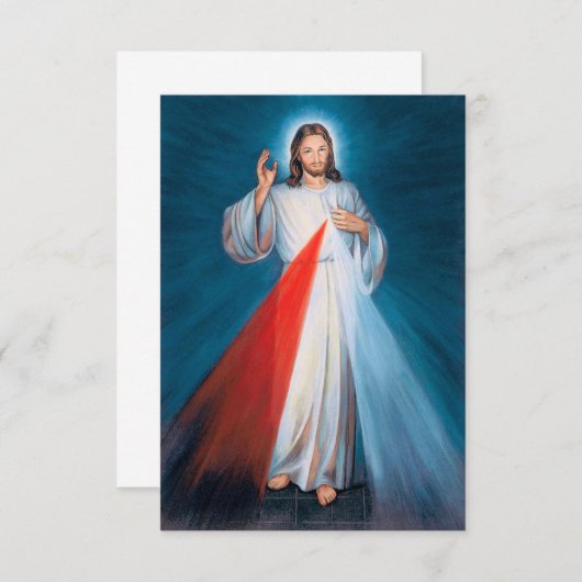 イエスキリスト神の慈悲イエスの聖なるハート サンキューカード (正面/裏面)