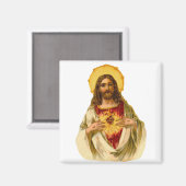 イエスキリスト私たちの主の聖なるハート マグネット (正面/裏面)