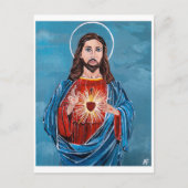 イエスキリスト絵を描ズバイアルフレッドキツネ ポストカード (正面)