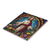 イエスキリスト聖なるハートフェイクステンドグラス タイル (側面)