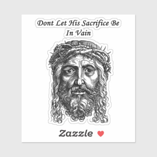 イエスキリスト顔犠牲聖書引用文信仰アート シール (シート)