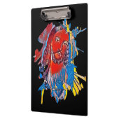 イエスキリスト顔聖なるハート抽象芸術アート クリップボード (左)