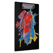 イエスキリスト顔聖なるハート抽象芸術アート クリップボード (右)