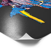 イエスキリスト顔聖なるハート抽象芸術アート フォトプリント            (角)