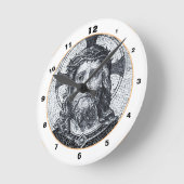 イエスキリスト&アパーシティーアートヴィンテージモザイク時計 ラウンド壁時計 (傾斜)