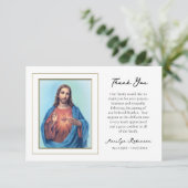 イエスキリスト・カトリック葬儀の聖なるハート サンキューカード (スタンド正面)