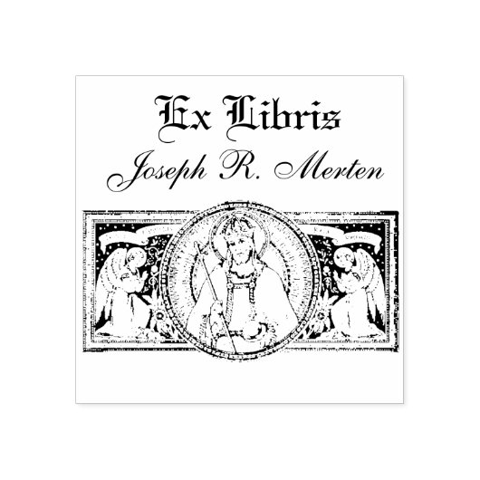 イエスキリスト・キング・オブ・キングスブラック&ホワイト・ラインアート ラバースタンプ (インプリント)