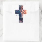 イエスキリスト・クリスチャンのユダ十字架のライオン スクエアシール (バッグ)