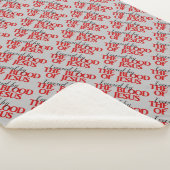 イエスキリスト・クリスチャンの血で覆われた祈りの言葉フリース シェルパブランケット (3/4)