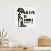 イエスキリスト・クリスチャン軍信仰の兵士 ポスター (キッチン)
