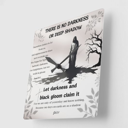 イエスキリスト スクエア壁時計 (傾斜)