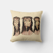 イエスキリスト・ソーンクラウンフォークアート絵画ズ クッション (正面)