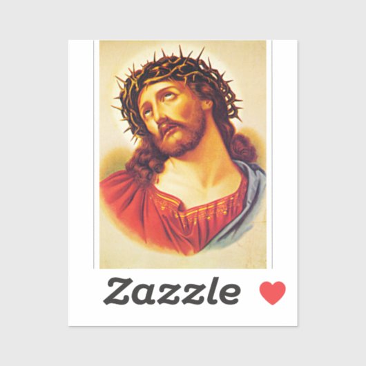 イエスキリスト・ソーンクラウンヴィンテージアー絵画ト シール (シート)