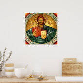 イエスキリスト・ハリストス・パントクリエーター ポスター (キッチン)