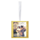 イエスキリスト・バプテスマのイメージは1だ キューブオーナメント (右)