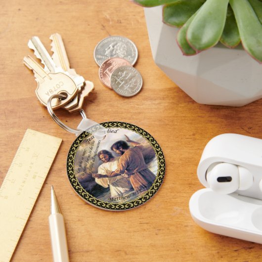 イエスキリスト・バプテスマのイメージは1だ キーホルダー (デスク)