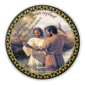 イエスキリスト・バプテスマのイメージは1だ セラミックノブ (正面)