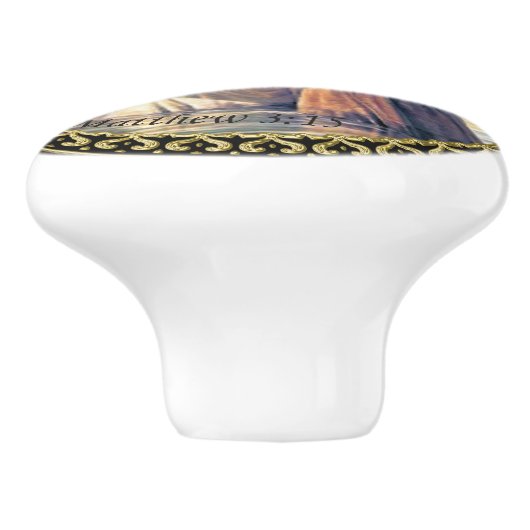 イエスキリスト・バプテスマのイメージは1だ セラミックノブ (側面)