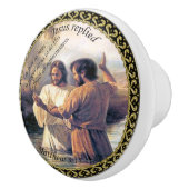 イエスキリスト・バプテスマのイメージは1だ セラミックノブ (右)