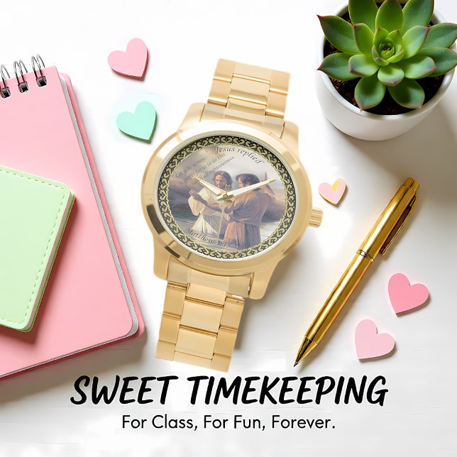 イエスキリスト・バプテスマのイメージは1だ 腕時計 (クリエイターアップロード済み)