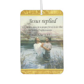 イエスキリスト・バプテスマのイメージ2 カーエアーフレッシュナー (正面)