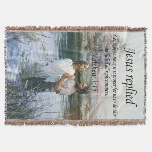 イエスキリスト・バプテスマのイメージ2 スローブランケット (正面)