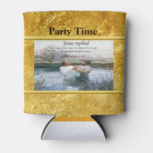 イエスキリスト・バプテスマのイメージ2 缶クーラー (正面)