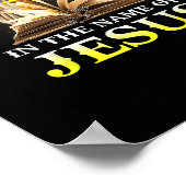 イエスキリスト・ライオンクリスチャンの名の下に力がある ポスター (角)