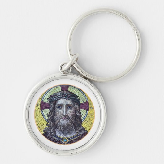 イエスキリスト&思いやりの芸術ヴィンテージキーチェーン キーホルダー (正面)