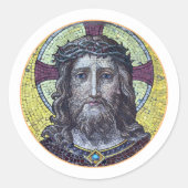 イエスキリスト&思いやりの芸術ヴィンテージシール ラウンドシール (正面)