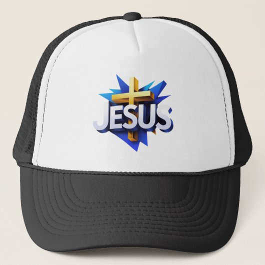 イエスキリストChristian Trucker Hat – 信仰インスパイア帽子 キャップ (正面)