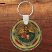 イエスキリストIisus Iisus正統派キーチェーン キーホルダー (正面)