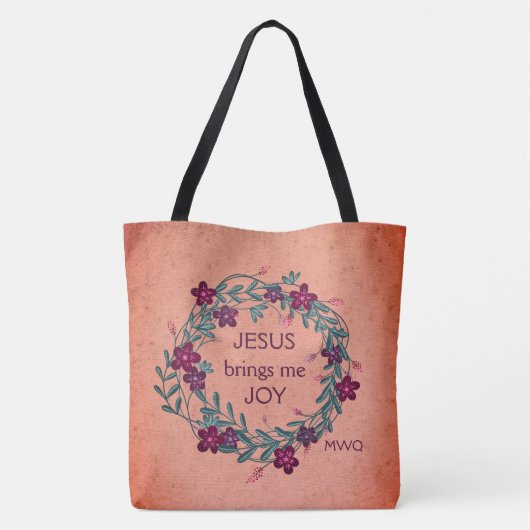 イエスキースウィズジョーピーチフローラモノグラム トートバッグ (裏面)