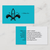 イエスキースフィッシュ（紋章の）フラ・ダ・リ社会 名刺 (正面/裏面)