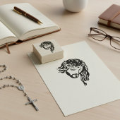 イエスクラウンオブソーズウッドアートゴムスタンプ ラバースタンプ