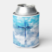 イエスクロスブルー抽象芸術 缶クーラー (缶正面)