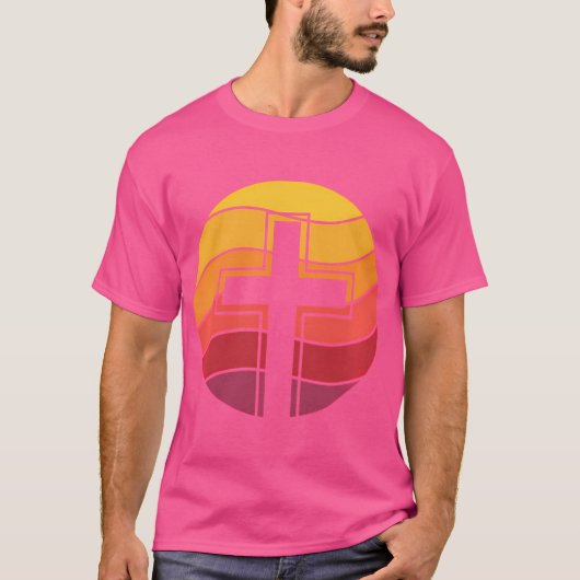 イエスクロスレトロスタイルヴィンテージ Tシャツ (正面)