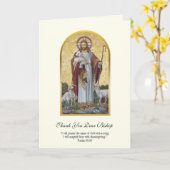 イエスグッドシェパードビショップ勇気付けられる カード (黄色い花)