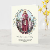 イエスグッドシェパードビショップ勇気付けられる カード (黄色い花)