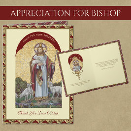イエスグッドシェパードビショップ司祭勇気付けられる カード