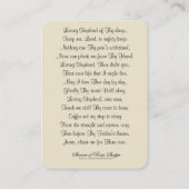 イエスグッドシェパードヴィンテージ宗教祈りの言葉 プレイスカード (裏面)