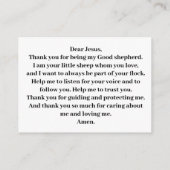 イエスグッドシェパード祈りの言葉 エンクロージャーカード (裏面)