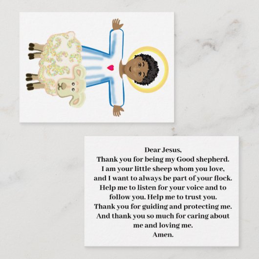 イエスグッドシェパード祈りの言葉 エンクロージャーカード (正面/裏面)