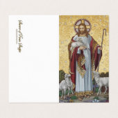 イエスグッド羊飼い宗教葬儀の聖札 名刺 (外部フラット)