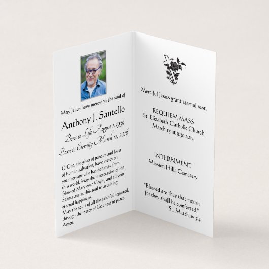 イエスグッド羊飼い宗教葬儀の聖札 名刺 (内部)