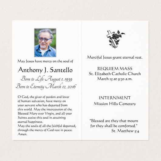 イエスグッド羊飼い宗教葬儀の聖札 名刺 (内部フラット)