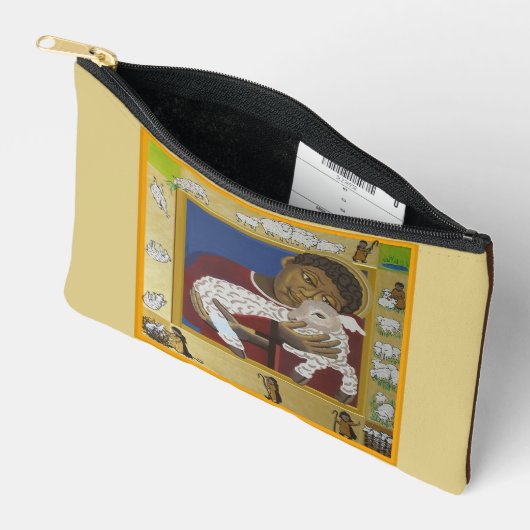 イエスグッド・シェパードの祈り書のロザリオ アクセサリーポーチ (見開き)