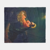 イエスゲツセマネアゴニーガーデン山オリブホフマン フリースブランケット (正面(横))