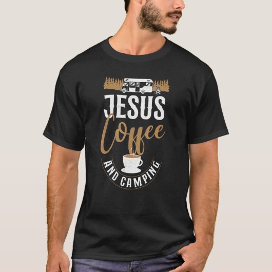 イエスコーヒーキャンピングモーターホームカンパーバン Tシャツ (正面)
